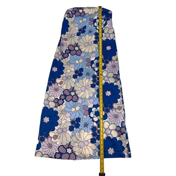 Zara Strapless Floral Dress - Blue and Purple - Picture 3 of 14